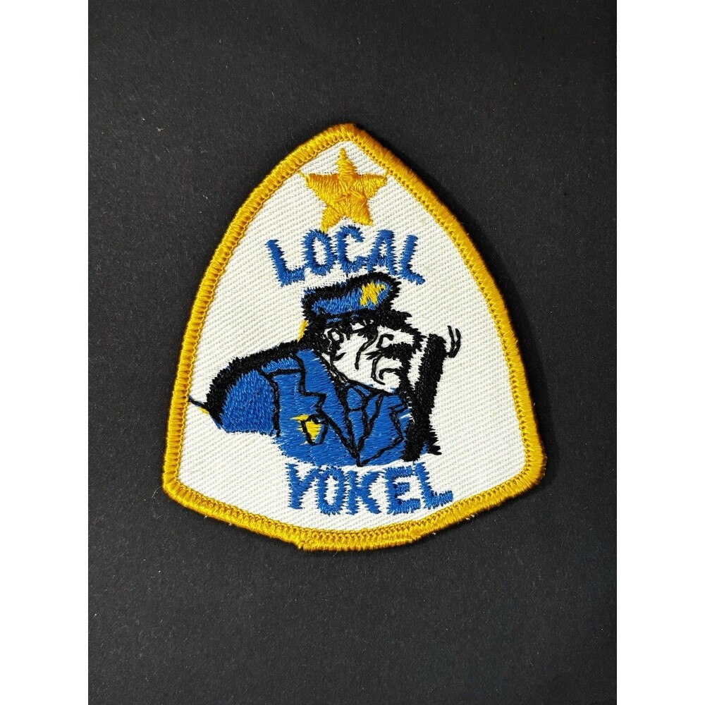 Vintage 1970s Local Yokel Police Officer Trucker Humor Patch Funny Cop Sew On